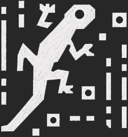 White ManMaTIC Field icon showing a moving human figure among machine-like marks.